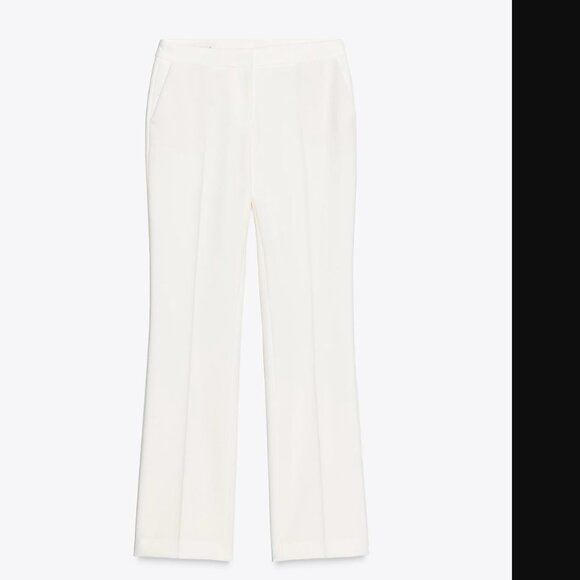 NWT ZARA 2 PIECES MATCH SET COMBINATION SATIN EFFECT BUSTIER TOP + FLARED PANTS - Picture 9 of 10